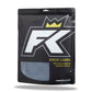 Black resealable FibreKing package labeled "Gold Label 900 GSM Korean Drying Towel - 3 Pack," with a clear window showcasing the premium grey microfibre car drying towels inside.