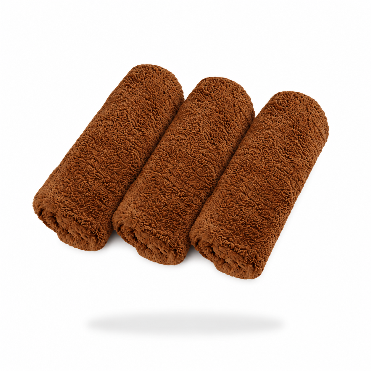Three FibreKing Ultimate detailer cloths (3 pack) are arranged side by side on a white background.
