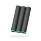 Three FibreKing Carbon Glass Cloths (3 Pack) with black surfaces and turquoise edges are arranged side by side on a white background.