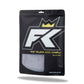 Black packaging for the FibreKing "PS" Korean Microfibre Mitt - Grey features a bold white and yellow logo with crown, and a clear window revealing the ultra-soft mitt. Brand: FibreKing.