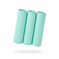 Three rolled-up FibreKing Gold Label Korean Glass Cloths (3 Pack), light blue, arranged side by side on a white background with a subtle shadow—perfect for streak-free cleaning.