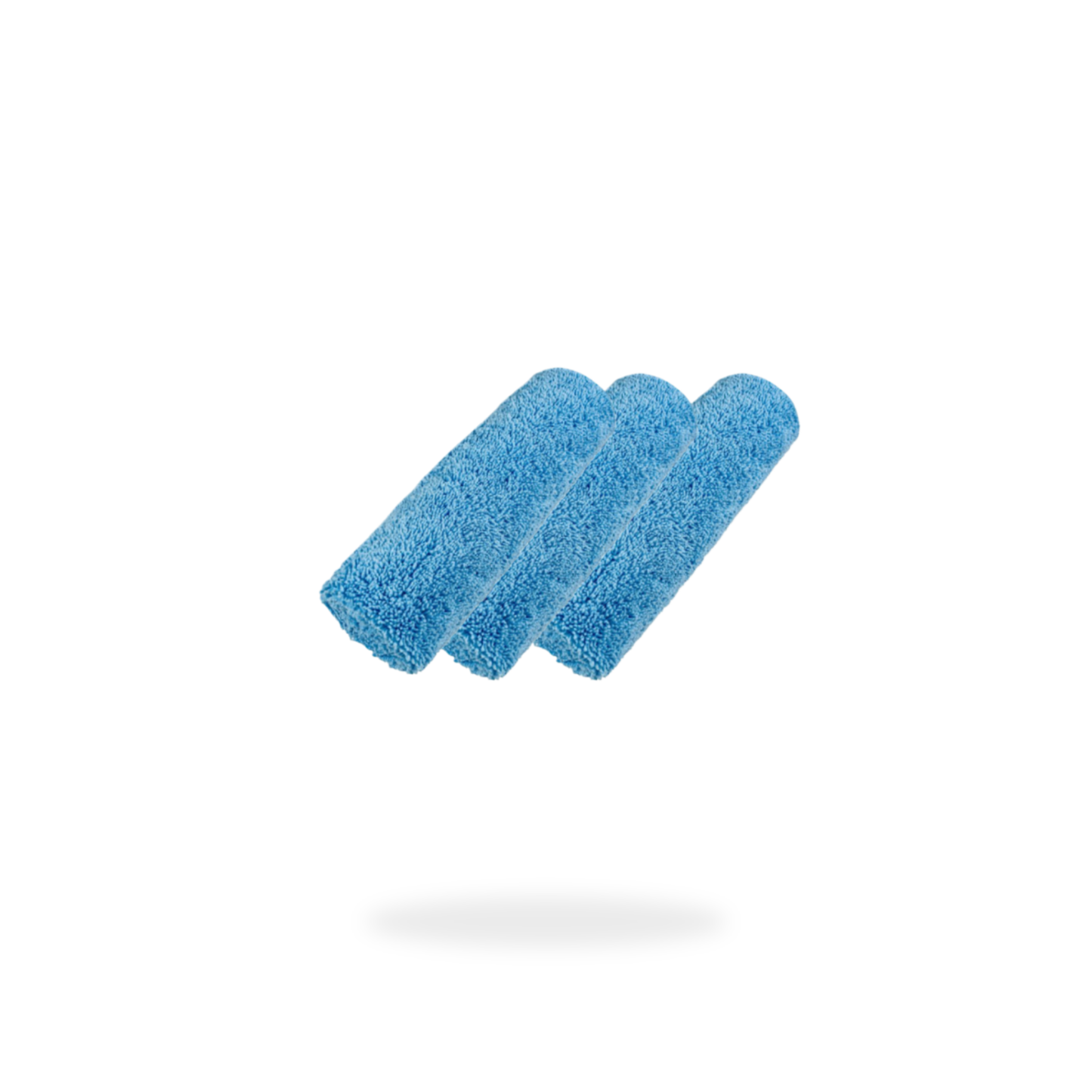 Three Duplex edgeless cloths by FibreKing (3 pack) arranged in a row on a white background, with a faint shadow underneath.