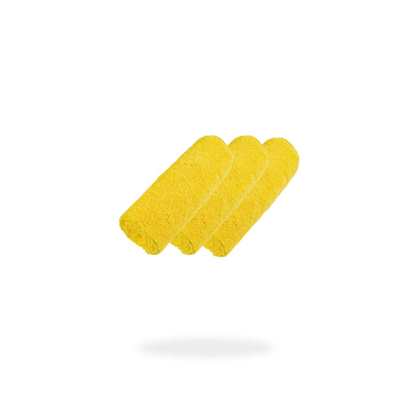 Three FibreKing Duplex edgeless cloths (3 pack), featuring a dual pile, are arranged side by side on a white background with a faint shadow.