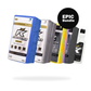 The EPIC Bundle & "Free MF Wash" by FibreKing features four colorful microfiber cloths and a FibreKing Gold Label bottle, all highlighted with a black circle—perfect for car detailing.