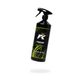 A black spray bottle labeled FibreKing Vroom - Quick Detailer with green accents floats against a white background, highlighting this car shine spray that delivers a stunning, hydrophobic finish.